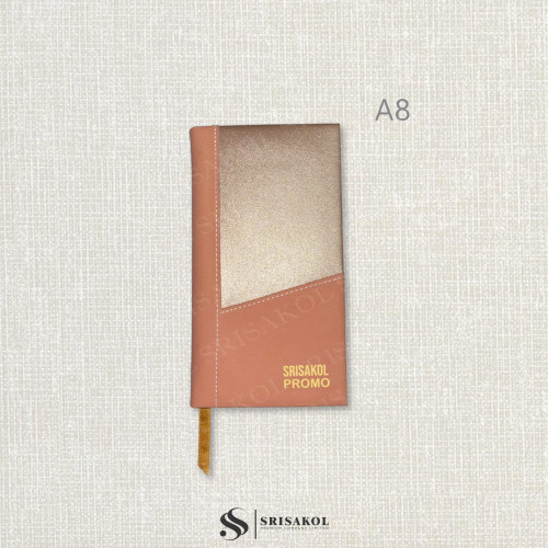 สมุดโน๊ตที่ระลึก สมุดโน๊ตพรีเมี่ยม size A8 ปกPU บุฟองน้ำ รหัส A2504-29D #B