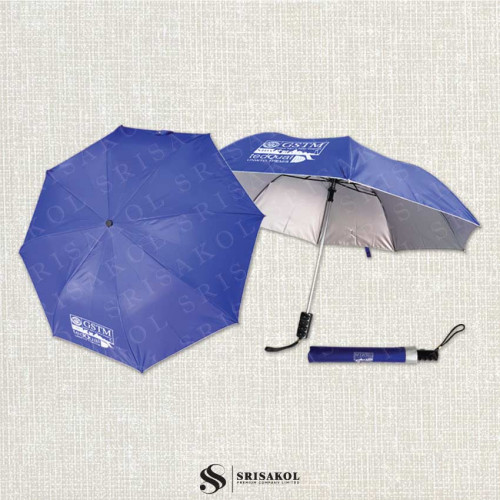 ร่มพรีเมี่ยม ร่มพับ 2 ตอน 21 นิ้ว ออโต้เปิด + ซองผ้า รหัส A2519-4U 3