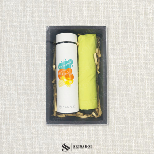 ชุดของที่ระลึกองค์กร ชุด Giftset กระติกน้ำและร่มพับ รหัส A2503-19PS