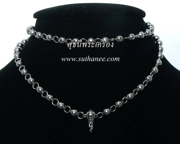 ขายสร้อยสแตนเลสเกรด A ห่วงรอบคอ (หัวขุน) ขนาดกลาง (น้ำหนัก 20 กรัม)