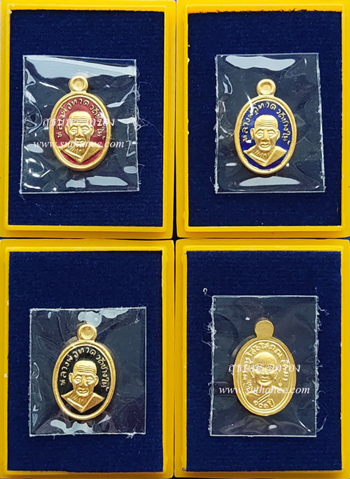 เหรียญหลวงพ่อทวดพิมพ์เม็ดแตงโบราณย้อนยุค หลัง 101 ปี อาจารย์ทิม ทองแดงนอกลงยาราชาวดี (ชุด 3 องค์)