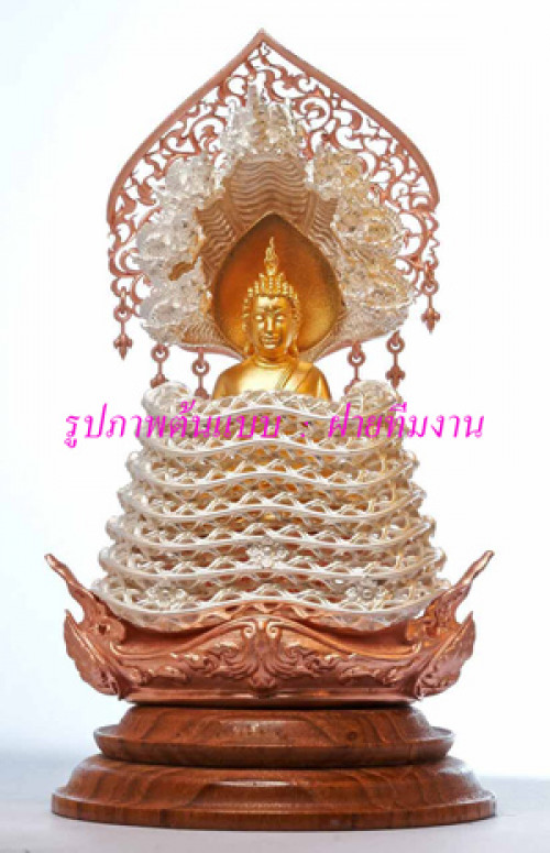 พระพุทธมุจจลินท์รักษ์ธนทวี 11 ซ.ม. ปรกชุบเงิน องค์ชุบทอง ต้นมุจจลินท์ชุบนาค (3k) แยกประกอบ 9 ชิ้น