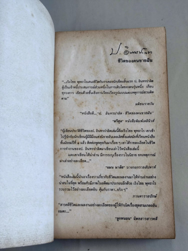 ป.อินทรปาลิต ชีวิตของคนขายฝัน / เริงไชย พุทธาโร / หนังสือโดนความชื้น 6