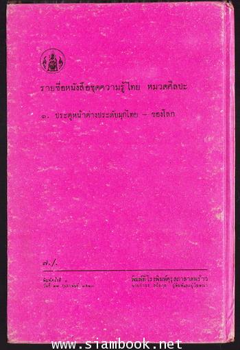หนังสือชุดความรู้ไทยขององค์การค้าของคุรุสภา : ประตูหน้าต่างประดับมุกไทย-ของโลก 1