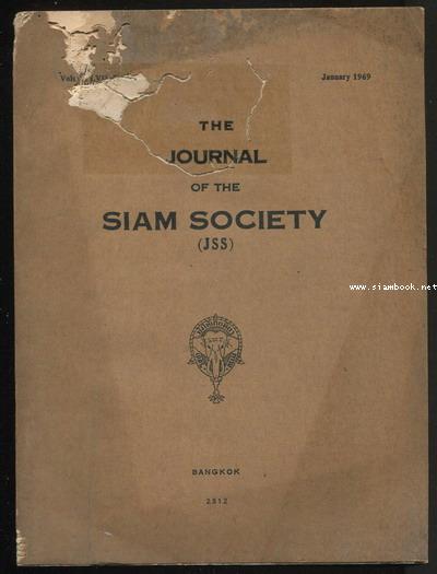 The Journal of The Siam Society (JSS) Volume LVII Part I January 1969