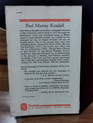 Richard III The Great Debate / Paul Murray Kendall 8