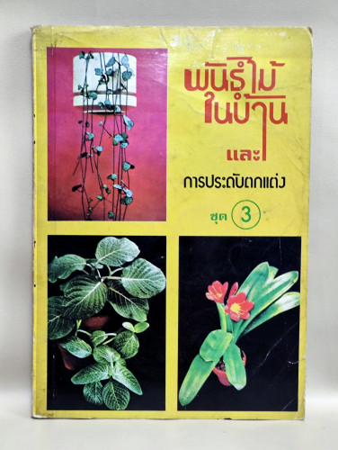 พันธุ์ไม้ในบ้านและการประดับตกแต่ง ชุด 3 พร้อมภาพประกอบ / ผลงานของ สุขหฤทัย / หนังสือตำหนิมีรอยขีดเขี