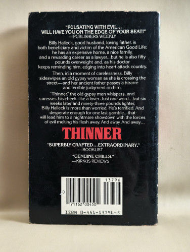 Thinner By Stephen King 1