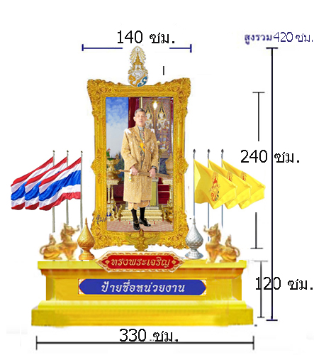 S 44 ชุดซุ้มเฉลิมพระเกียรติไฟเบอร์กลาส รัชกาลที่ 10 ขนาดกลาง  แอ้ดสอบถาม id 0891857667