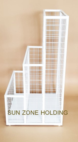 3 ช่องตะแกรงใส่สินค้าเอนกประสงค์ รุ่นวาไรตี้ สำหรับวางหลอดไฟ,แผ่นฟิวเจอร์บอร์ด 2