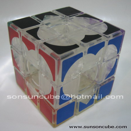 Transparent Void cube ( Heart Sticker )