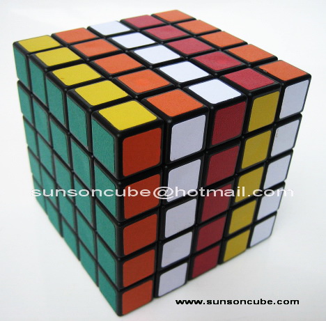 รูบิค 5x5x5 QJ ( Sticker ) Black 1