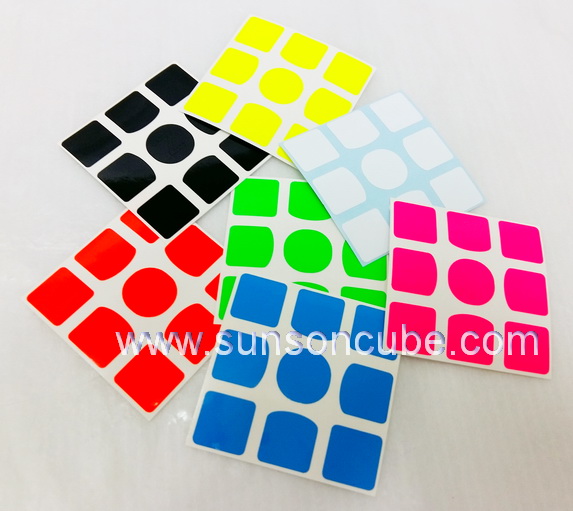 Sticker รูบิค 3x3x3  with  O - Center ( Z Bright )