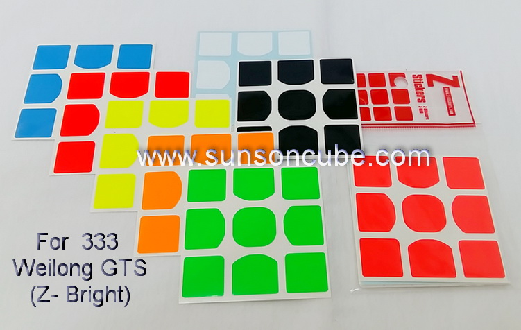 Sticker For 3x3x3 MoYu - Weilong GTS  ( Z Bright )