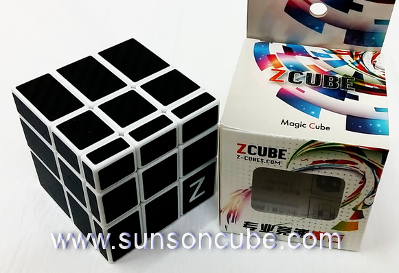 Mirror Block with carbon-fiber stikcer - White cube