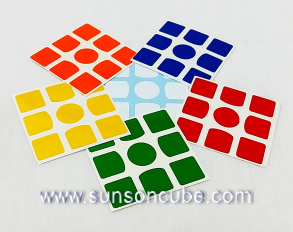 Sticker 3x3x3  with  O - Center ( 6 colors )