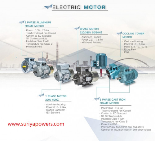 WAT Motor M2QA 55KW 4P 380V. มอเตอร์เหล็กหล่อ 1