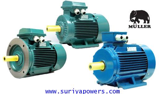 มุลเลอร์ Muller Motor 1 แรงม้า 2 โพล แบบขาตั้ง B3 QY2 1