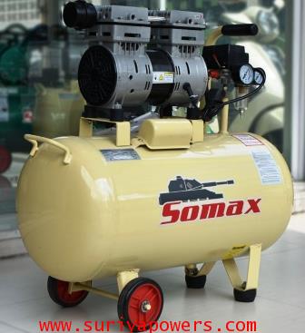 ปั๊มลมเสียงเงียบ  Somax  โซแม็กซ์ 1 แรงม้า ถัง 50 ลิตร