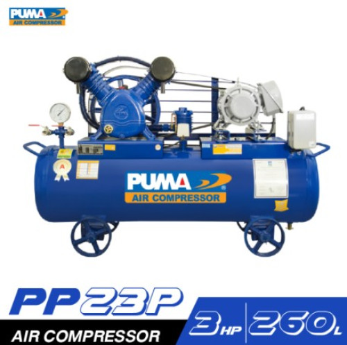ปั๊มลมสายพาน PUMA รุ่น PP23P-PPM220V-MG (3 แรงม้า) ถังลม260ลิตร