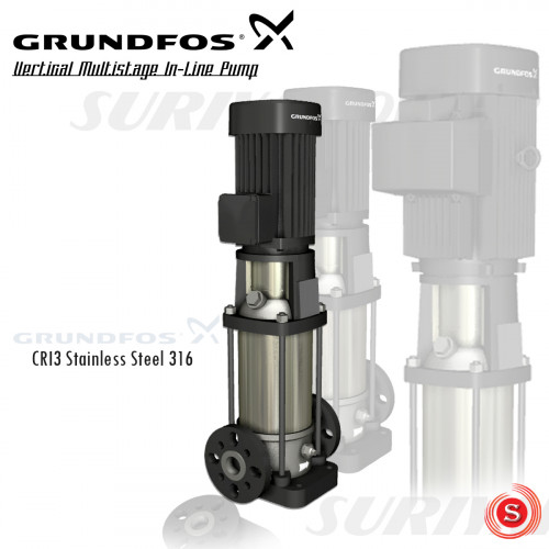 GRUNDFOS CRI3-3 - CRI3-36 กรุนด์ฟอส ปั๊มน้ำแรงดันสูงหลายใบพัด