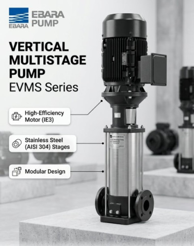 EBARA รุ่น EVMS20-1/1.5 1.6Mpa ปั๊มน้ำแนวตั้ง เอบาร่า