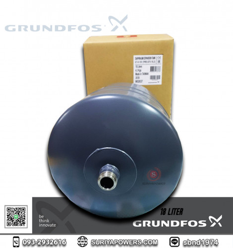 ถังแรงดันไดอะแฟรม Grundfos รุ่น GT-H-18 PN10  G1 2