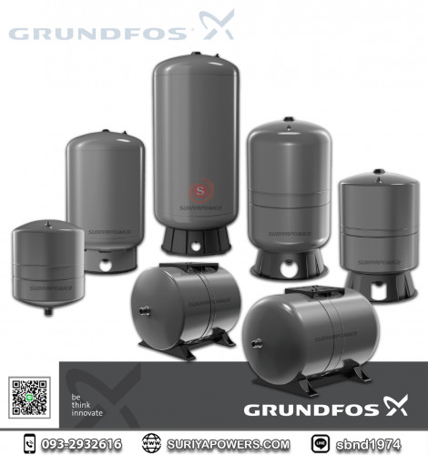 ถังแรงดันไดอะแฟรม Grundfos รุ่น GT-H-18 PN10  G1 3