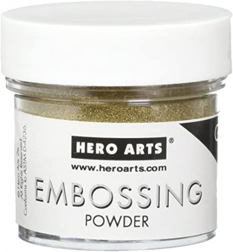 Embossing Powder Heroart GOLD ผงลายนูนใสเน้นงานละเอียด ขนาด1oz(∽28กรัม)