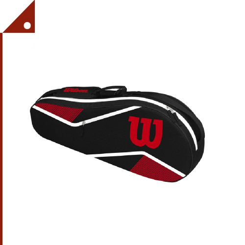 Wilson : WLSWR8010201001* กระเป๋าเก็บไม้เทนนิส Advantage Tennis Bag, Black/Red