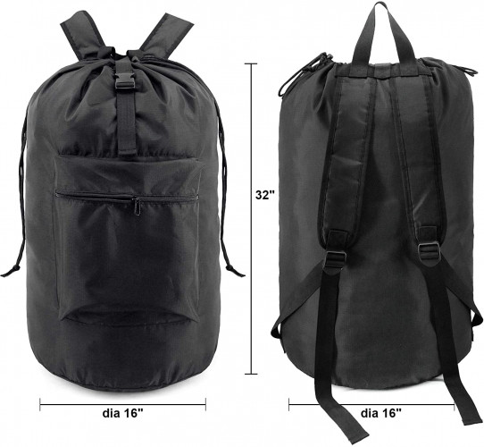 BeeGreen BGNAMZ001* ถุงใส่ผ้า Laundry Bag Backpack with Shoulder
