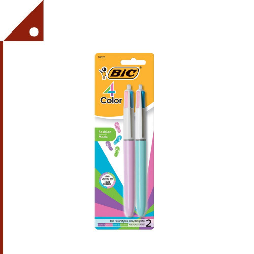 BIC : BIC18373* ปากกา 4-Color Fashion Ball Pen 1.0mm, 2 Count