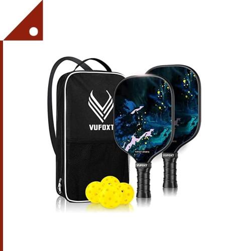VUFOXT : VFOVU-PP1* ชุดไม้และลูกพิกเคิลบอล Pickleball Paddles Set of 2 with 4 Ball