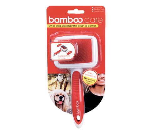 Bamboo 90081 Small Dog/Cat Wier/Bristle Brush  Combs