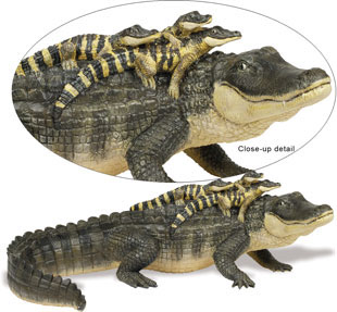 Safari Ltd. : SFR259629 โมเดลจระเข้ IC Alligator with Babie