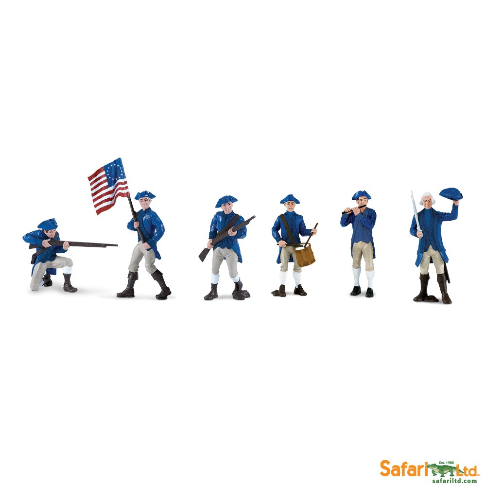 Safari Ltd. : SFR650204* โมเดลแบบแพ็คหลอด American Revolutionary War Continental Army