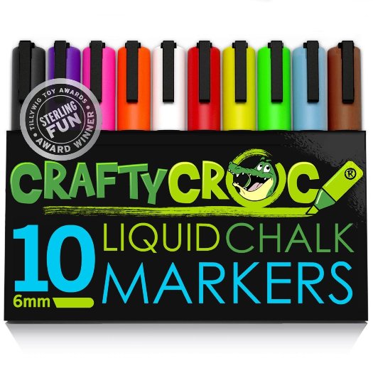 CraftyCroc : CFCCC1-100* ชอล์ก Chalk Markers With Unique Reversible Tip