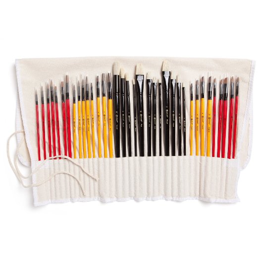 Colore : COLPB-36* ชุดพู่กัน Paint Brushes with nylon wrapping case
