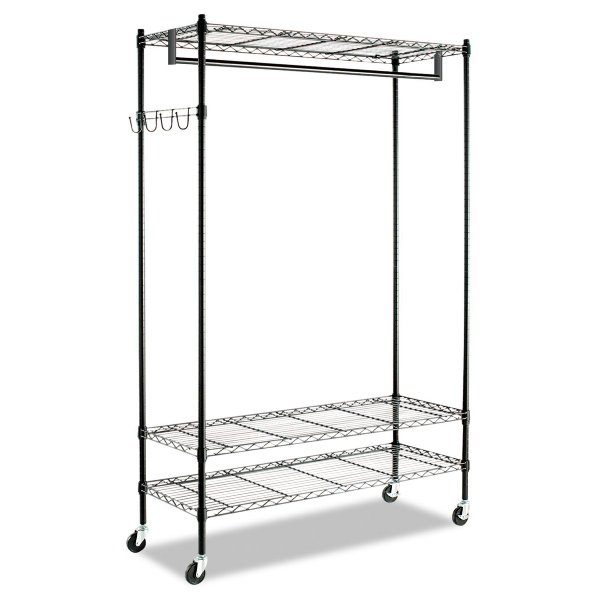 Alera ALRGR354818SR* ราวแขวนเสื้อ Wire Shelving Garment Rack, Black