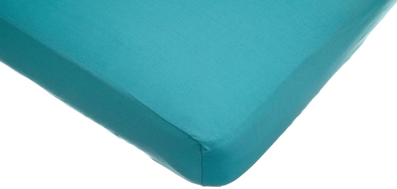 A American : ABC2550* ผ้าปูที่นอน Baby Company Supreme Jersey Knit Fitted Crib Sheet, Turquoise