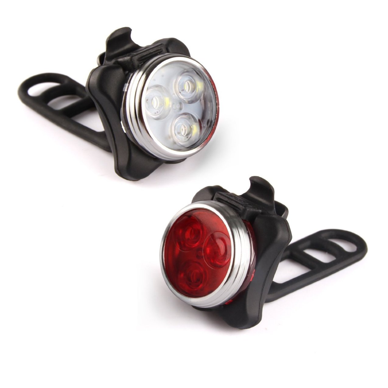 A Ascher : ACHAS-3L* ไฟสำหรับติดจักรยาน LED Bicycle Light- Ascher Super Bright Rechargeable Front an