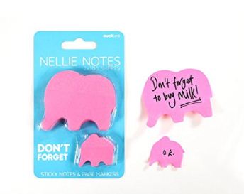 SUCK UK : SUK1* กระดาษโน้ต Animal Sticky Notes and Page Markers - Pink Elephant
