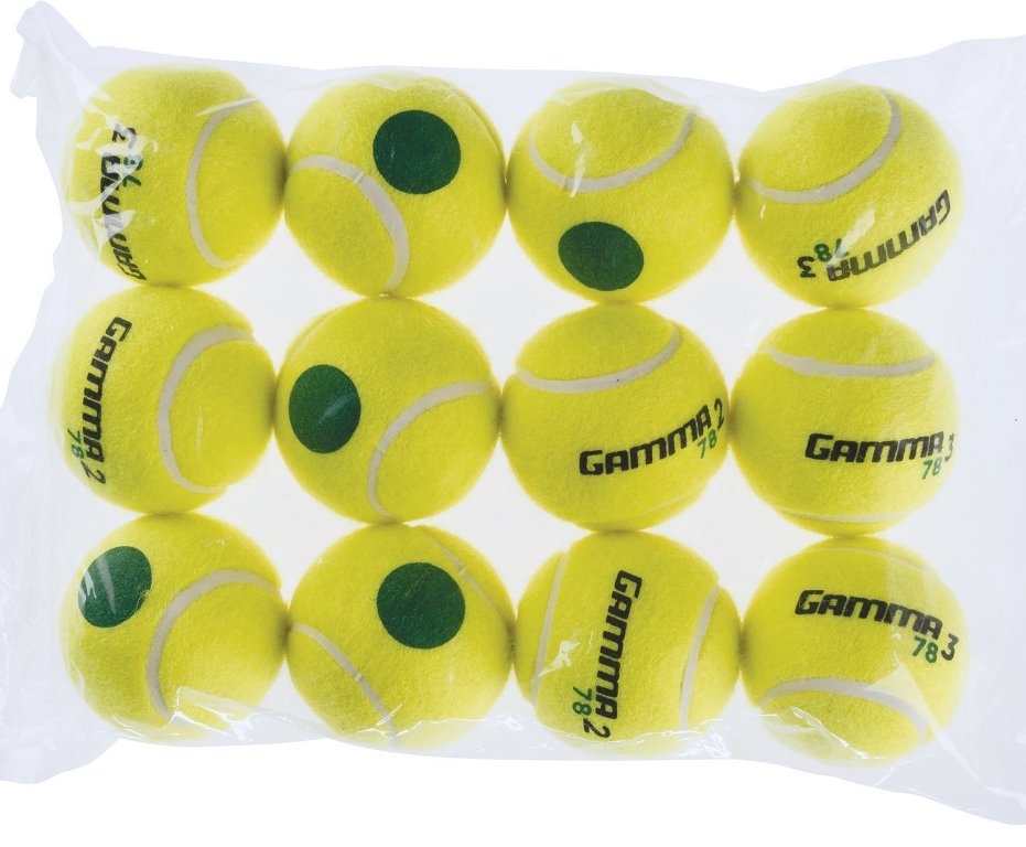 Gamma : GMACG78T00* ลูกเทนนิส Sport Kids Training (Transition) Balls 78 Green Dot (12-PK)