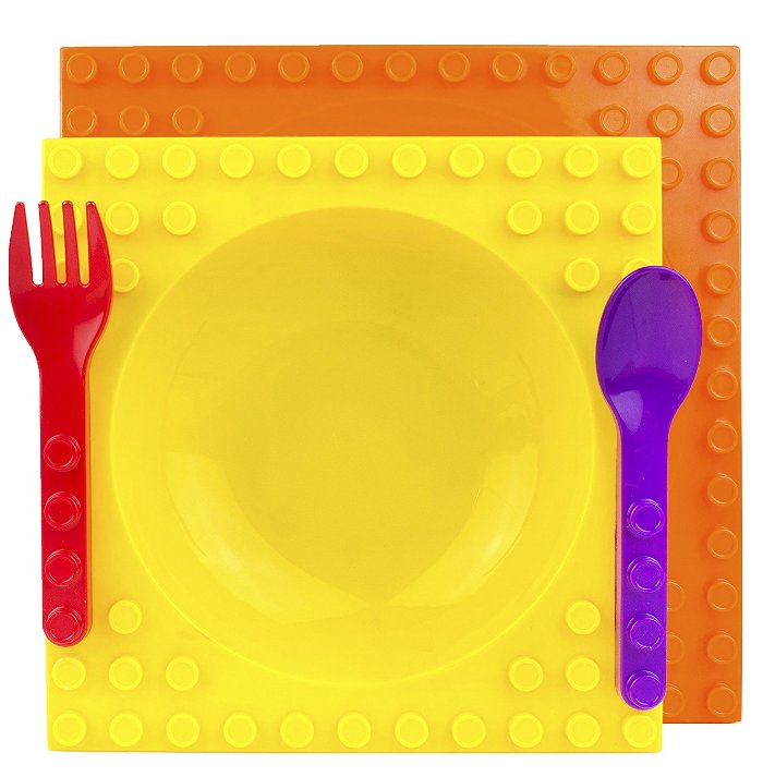 Placematix : PMT 00774* ชุดจานอาหาร Kids 4 Piece Mealtime Set