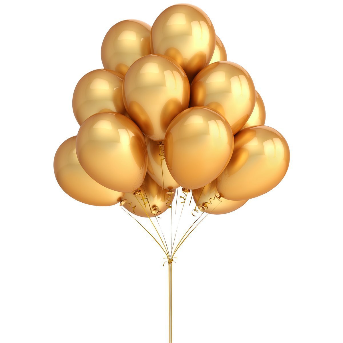 PartyWoo : PTWAMZ001* ลูกโป่ง 100 Pack 12 Inches Gold Color Latex Balloons