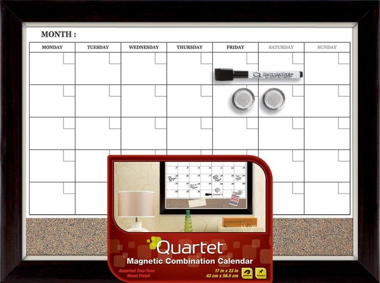 Quartet QUT22476* ปฏิทินแม่เหล็ก Combination Calendar Board