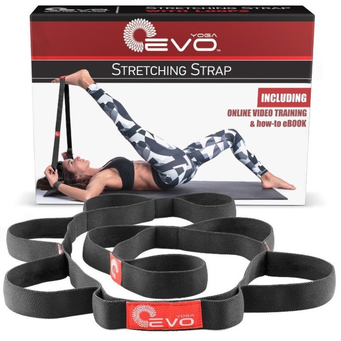 Yoga EVO: YEVAMZ001* ยางยืดออกกำลังกาย Stretching Strap with Handling Loops