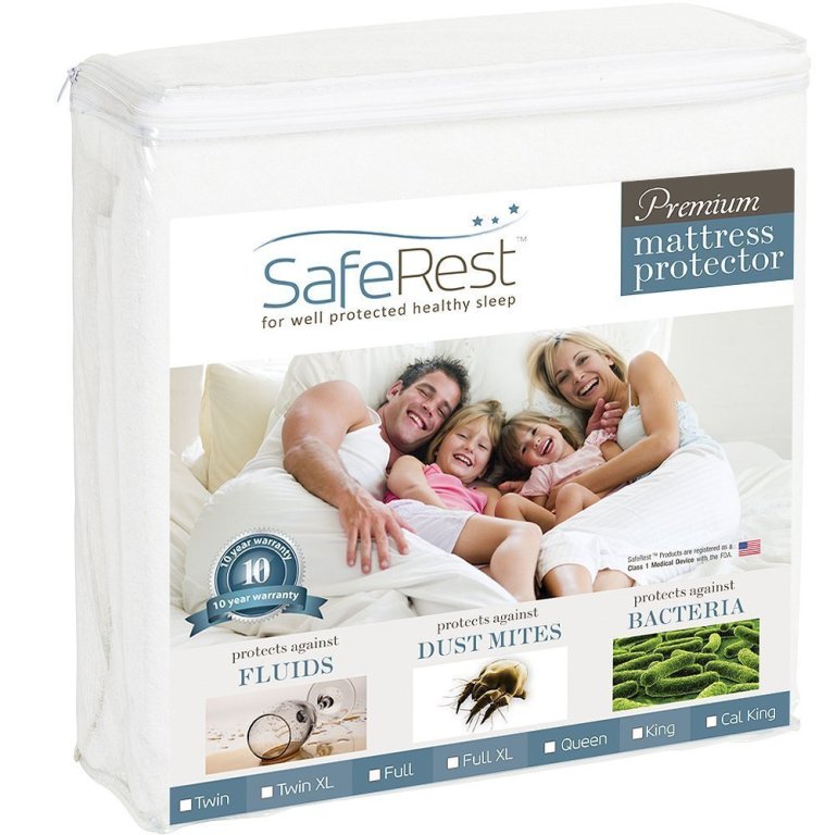 SafeRest : SRT021788* ผ้าปูที่นอน Premium Hypoallergenic Waterproof Mattress Protector