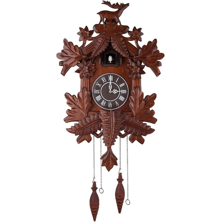 Kendal : KNDCC105* นาฬิกาแขวนผนัง Vivid Large Deer Handcrafted Wood Cuckoo Clock