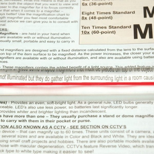 MaxiAids : MXA603030* แว่นขยาย EZ Magnibar Reading Bar Magnifier 1